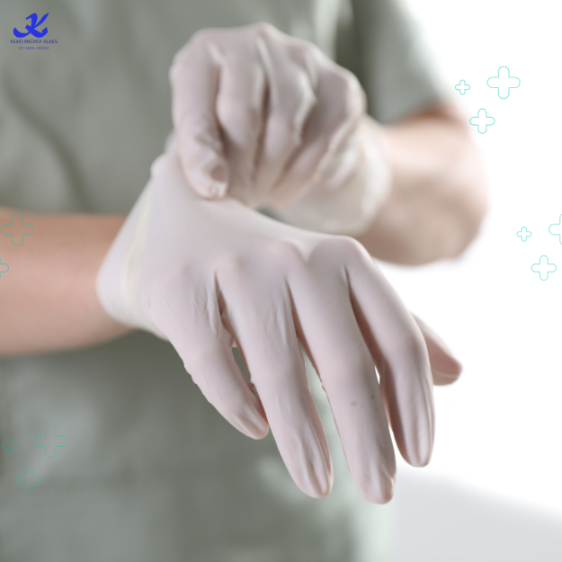 Sarung tangan medis Latex safeglove UKURAN M