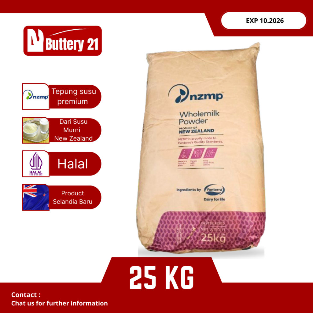 NZMP WHOLEMILK POWDER 25 KG/SUSU BUBUK FULL CREAM/TEPUNG SUSU/BUBUK SUSU NEW ZELAND/MILK POWDER NZMP