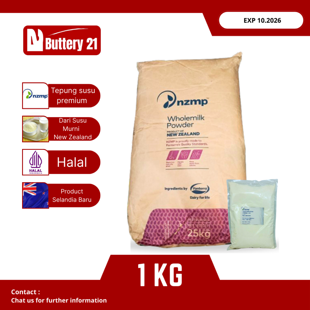 NZMP WHOLEMILK POWDER 1 KG/SUSU BUBUK FULL CREAM/TEPUNG SUSU/BUBUK SUSU NEW ZELAND/MILK POWDER NZMP
