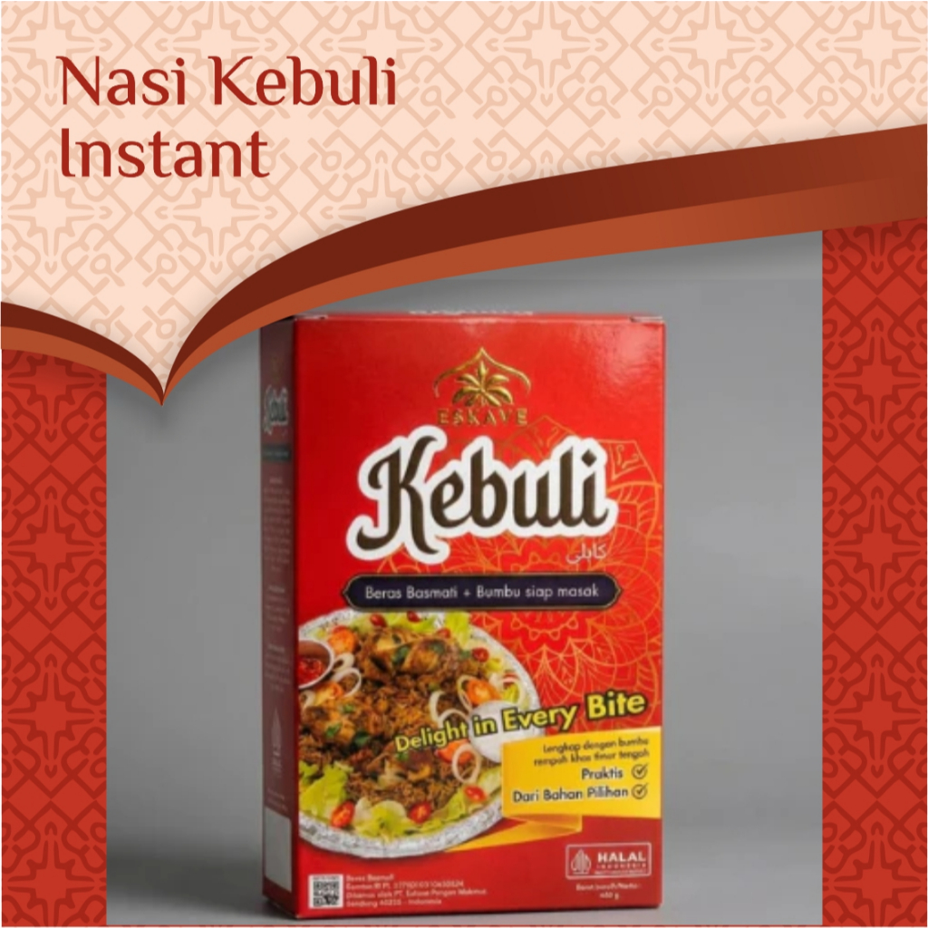 Nasi Kebuli Beras Bumbu Instan Kemasan Premium Komplit