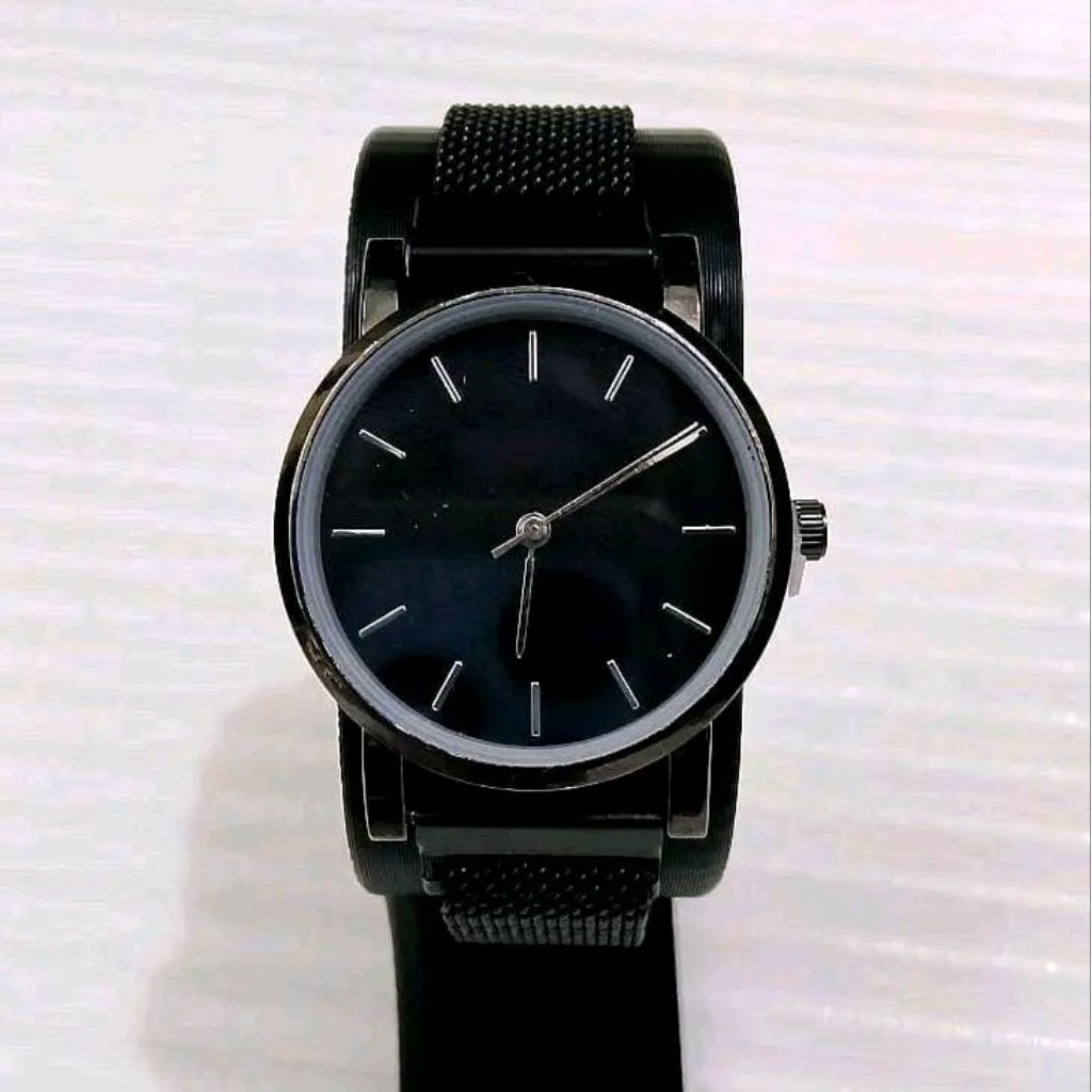 Jam Tangan Wanita Rantai Magnet Murah Grosir Arloji Import Premium DW Hitam