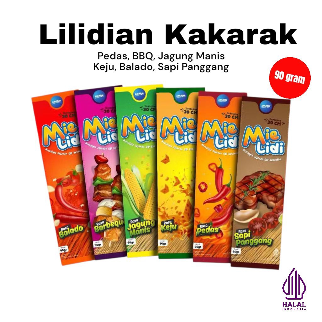Lilidian Kakarak 85gr | Jajanan Lidi Jadul Favorit Anak 90an