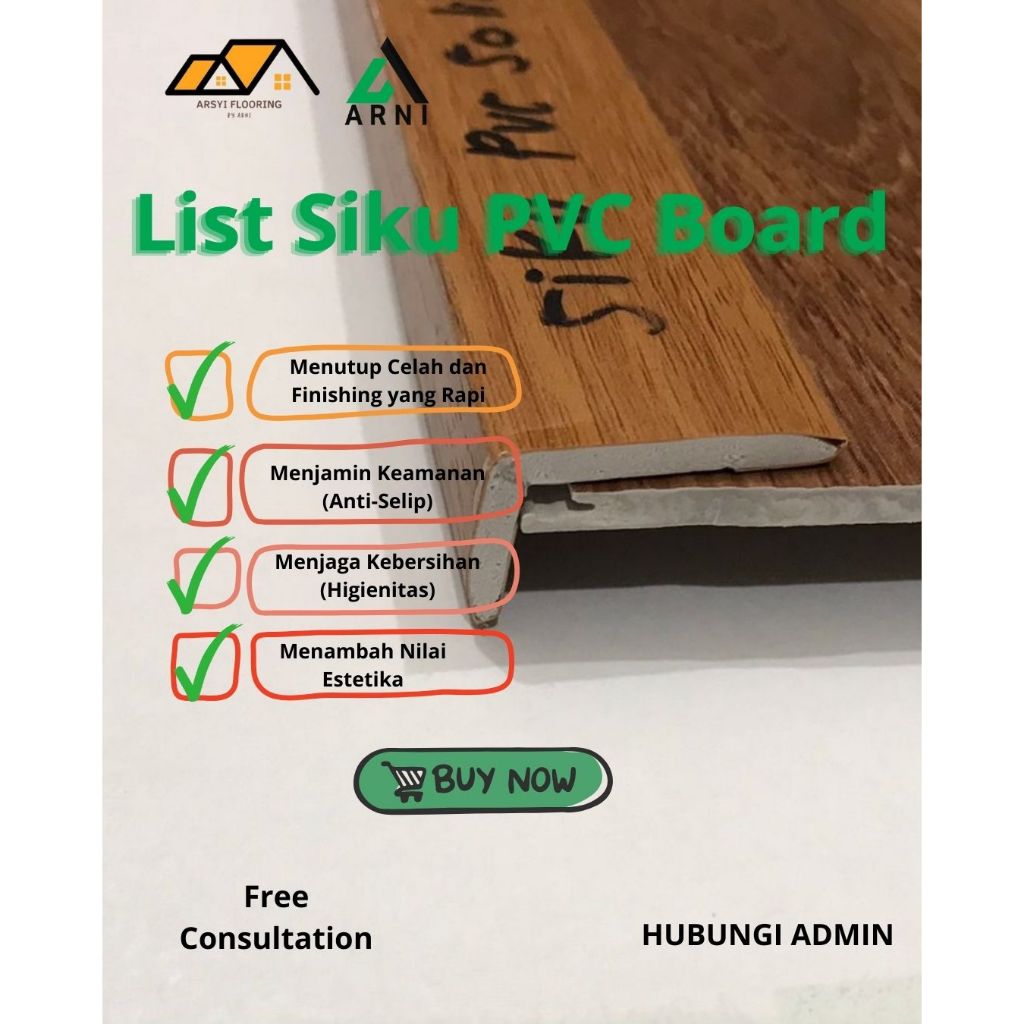 List Siku tangga PVC I Siku lantai vinyl READY STOCK