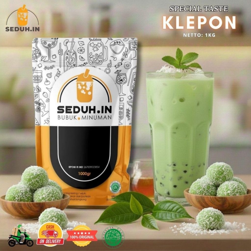 KLEPON LATTE BUBUK MINUMAN 1000gr PLUS GULA -GROSIRAN PABRIKKU