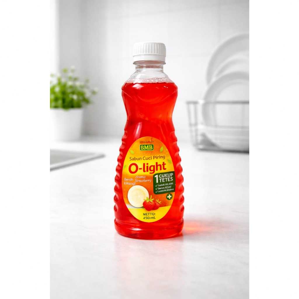 O-LIGHT Dishwashing (sabun cuci piring) soap 450 ml #sunlight / Sabun Cuci Aroma Strawberry