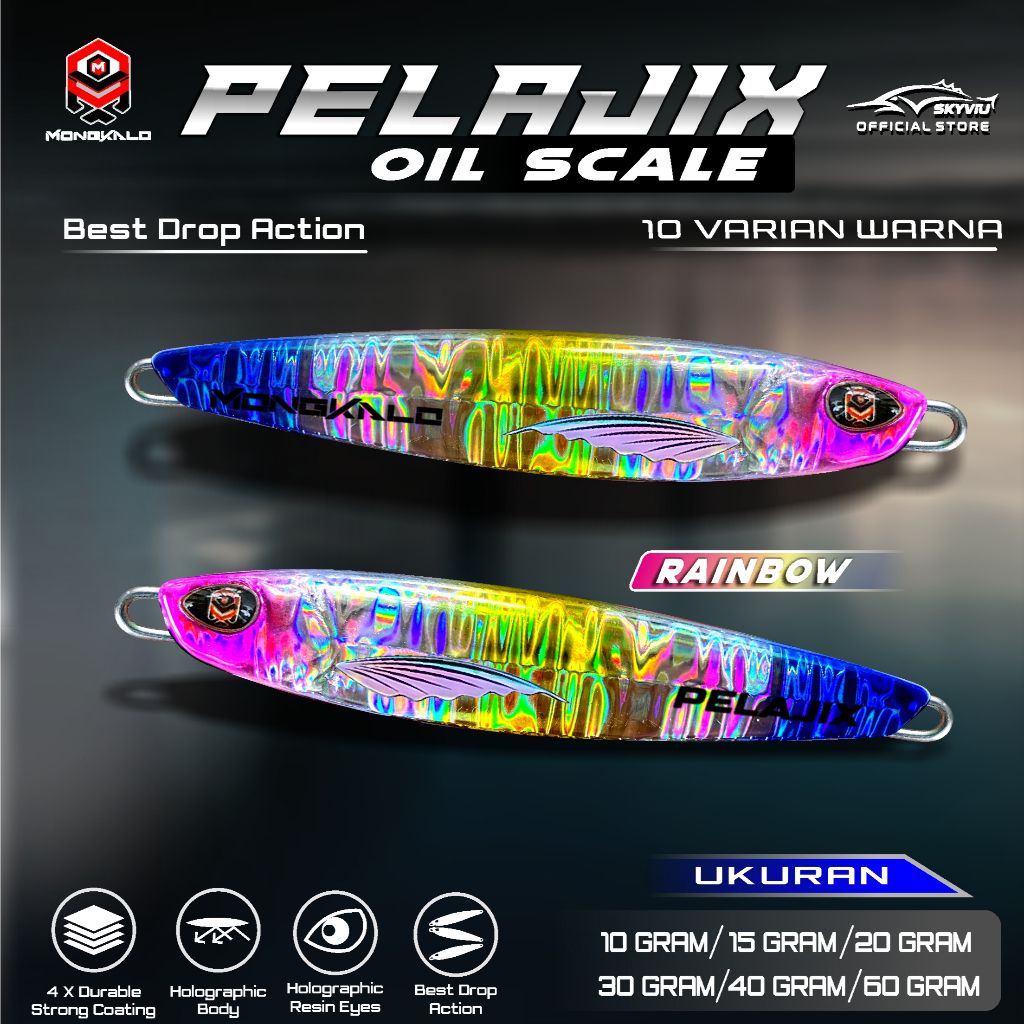 Mongkalo Pelajix Minyak noGID noMotif Candy 60 Rainbow