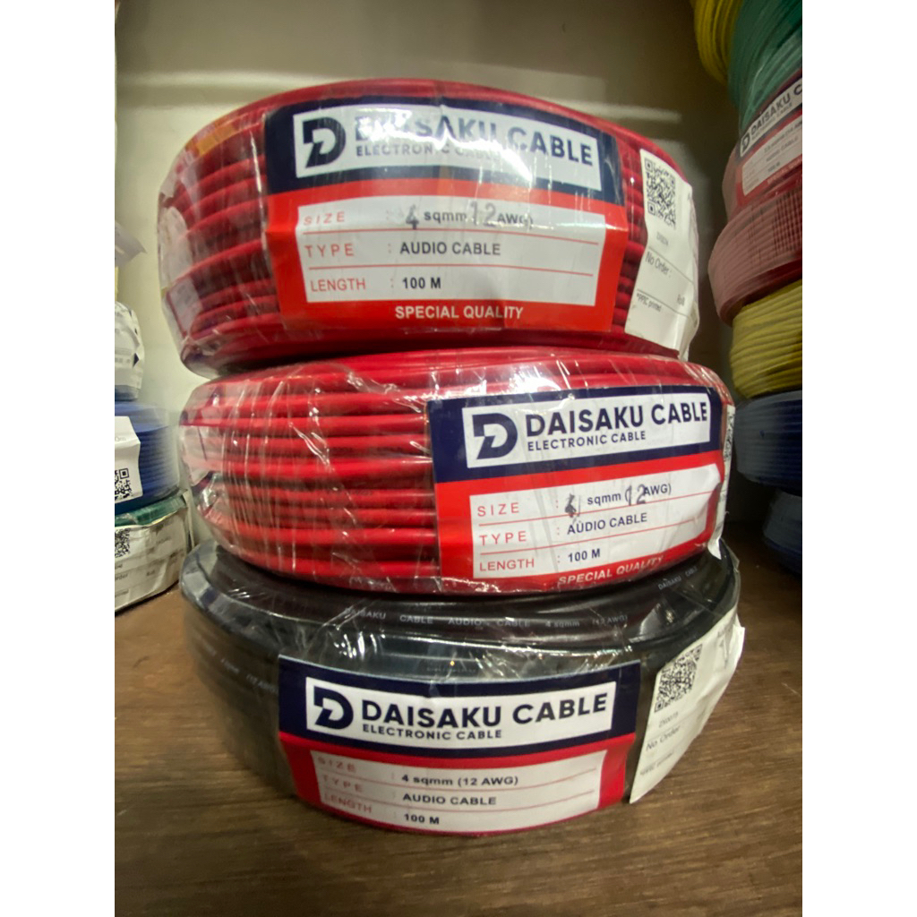 Kabel Serabut / Kabel NYAF Pulung/Daisaku 4 mm / 1×4 mm / Audio cable 12 AWG