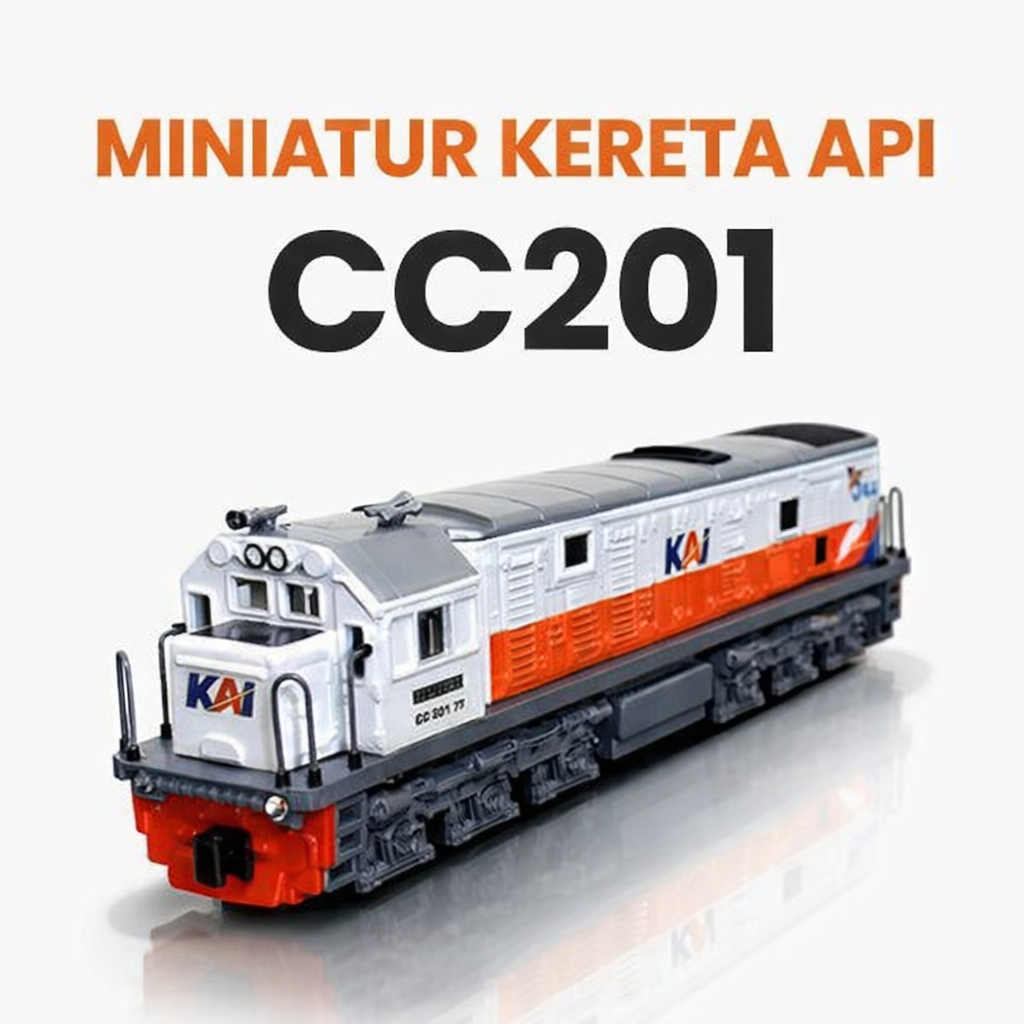Mainan miniatur kereta api cc 201 original