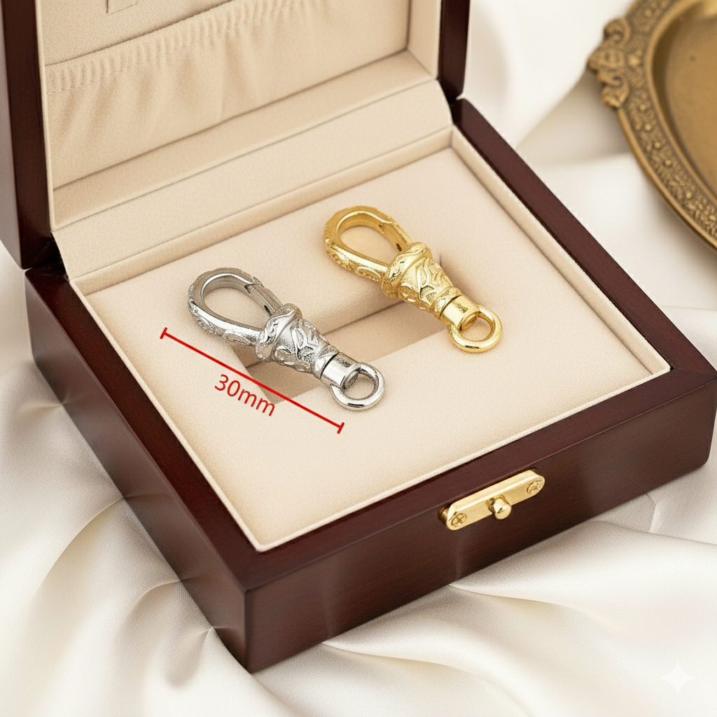 Kaitan Tembaga Lapis Emas 18K, Kaitan Kalung, Kaitan kalung Mutiara, Aksesoris Kalung Mutiara