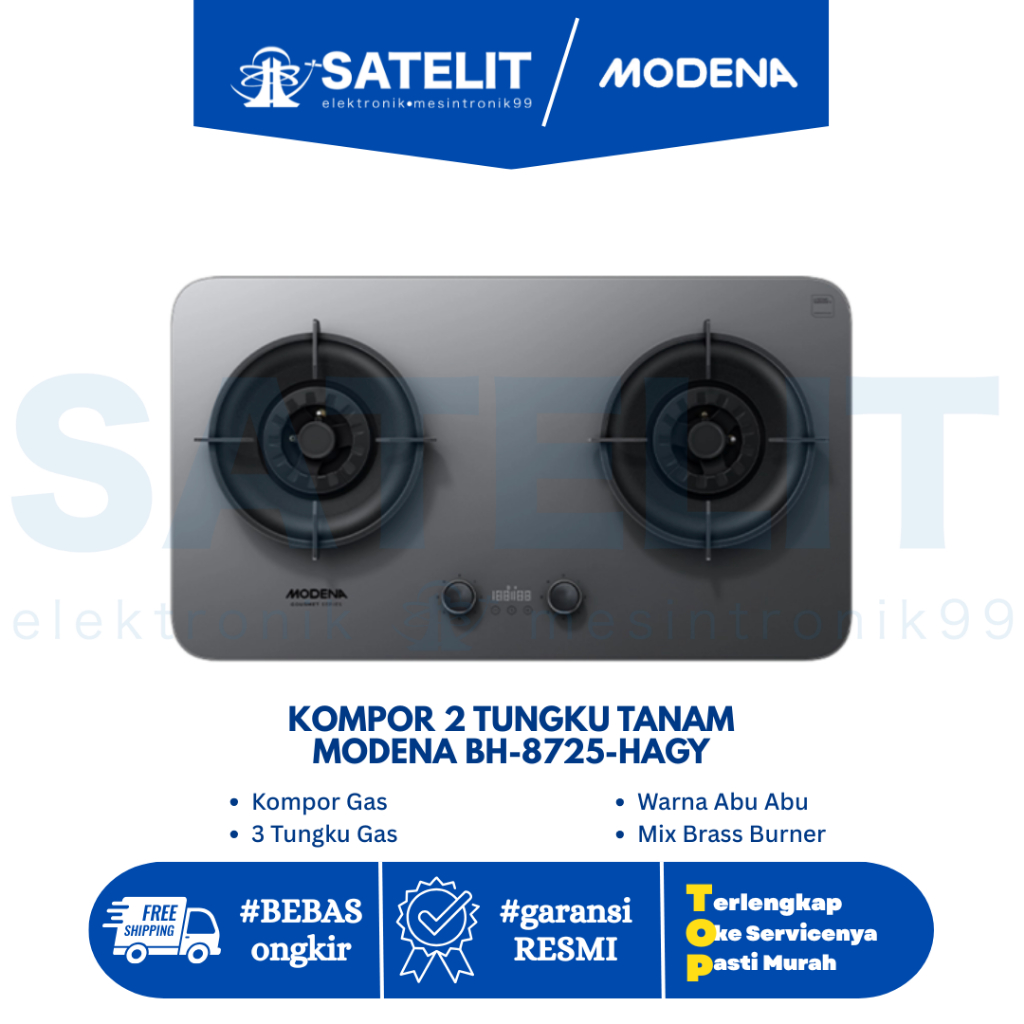 KOMPOR 2 TUNGKU TANAM MODENA BH-8725-HAGY