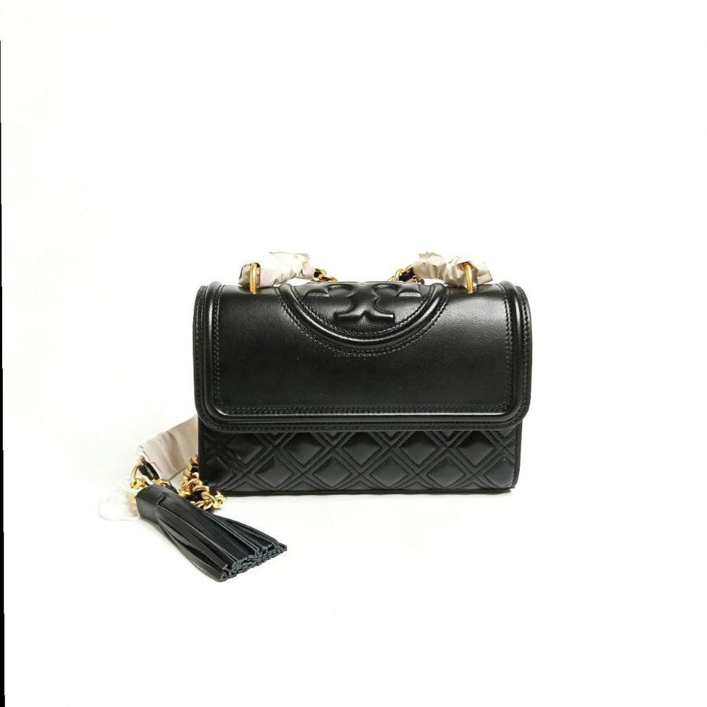 Tas Wanita Tb Fleming Small Convertible Shoulder Black Gold Original
