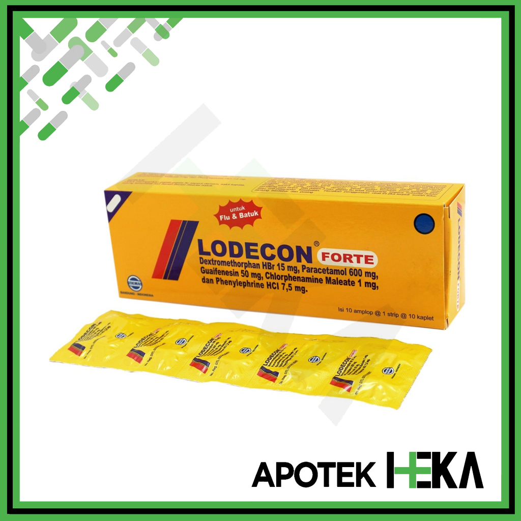 Lodecon Forte Box isi 10x10 Kaplet - Obat Flu dan Batuk (SEMARANG)