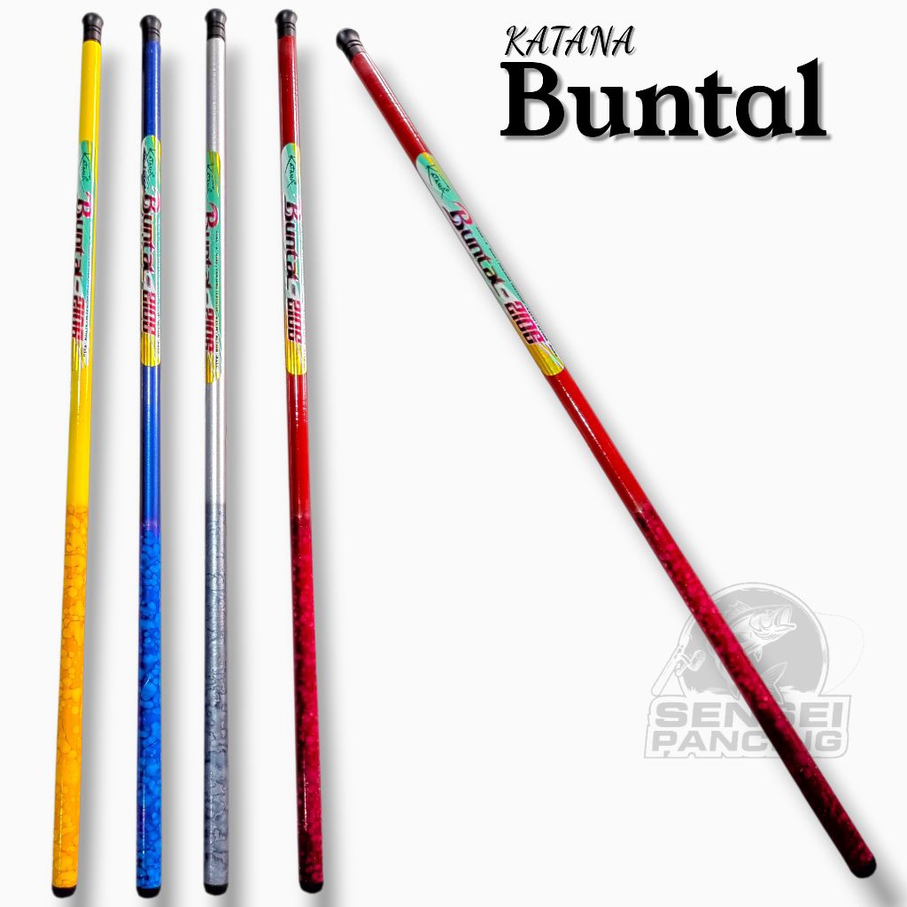 Joran Tegek Fiber Katana Buntal Action Kaku 180 210cm Ruas Pendek 42cm