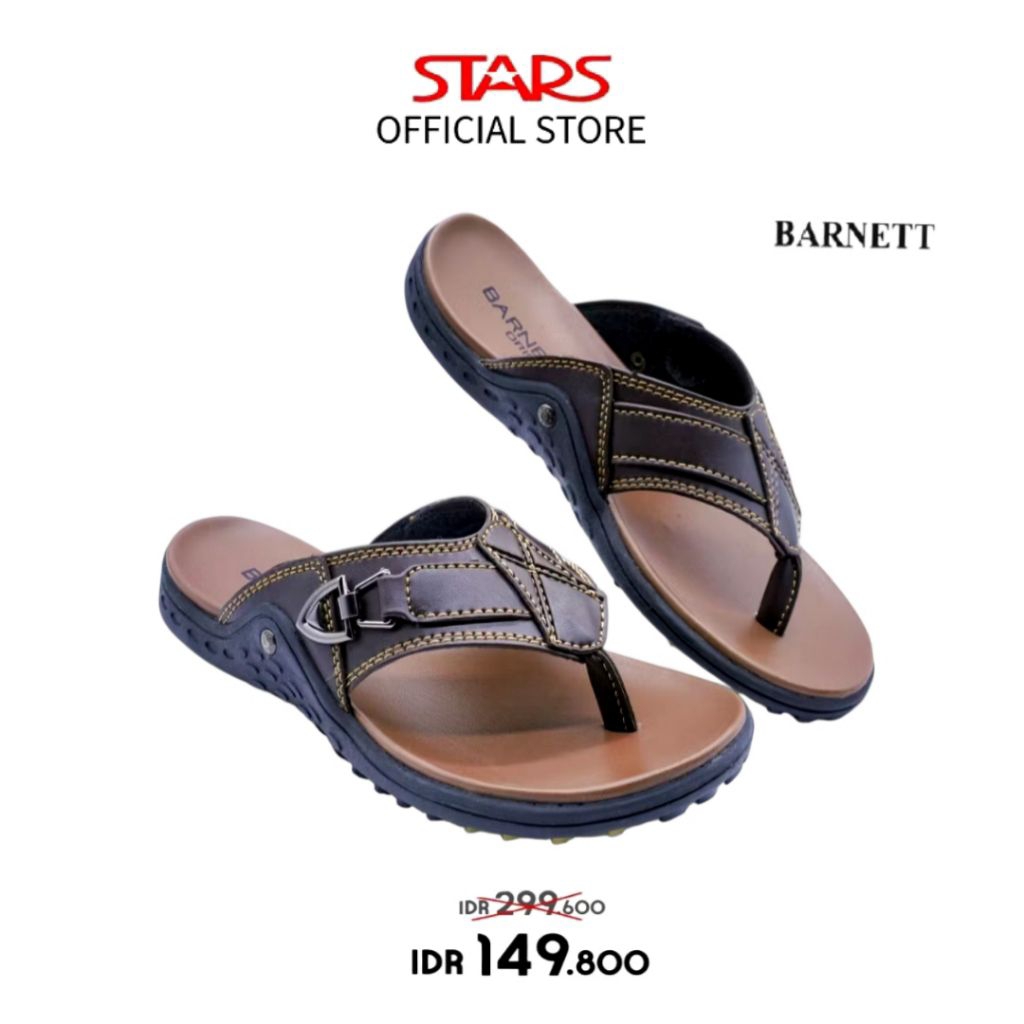 Sandal jepit Barnett pria dewasa Nyaman awet dan stylist Barnett Reno 10 Brown size 40 -43