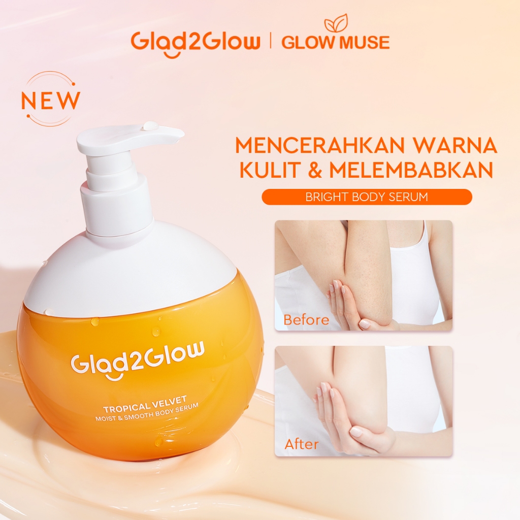 [100% ORI]GLAD2GLOW Tropical Velvet Moist & Smooth Hand Body Serum 300ml | Body Cream Body Lotion Me