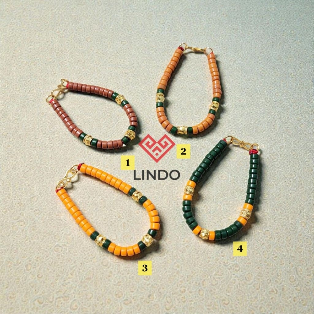 Gelang Manik (Kecil) Ata Kuningan (Krom Emas) Toraja (Kode: DC1112310)