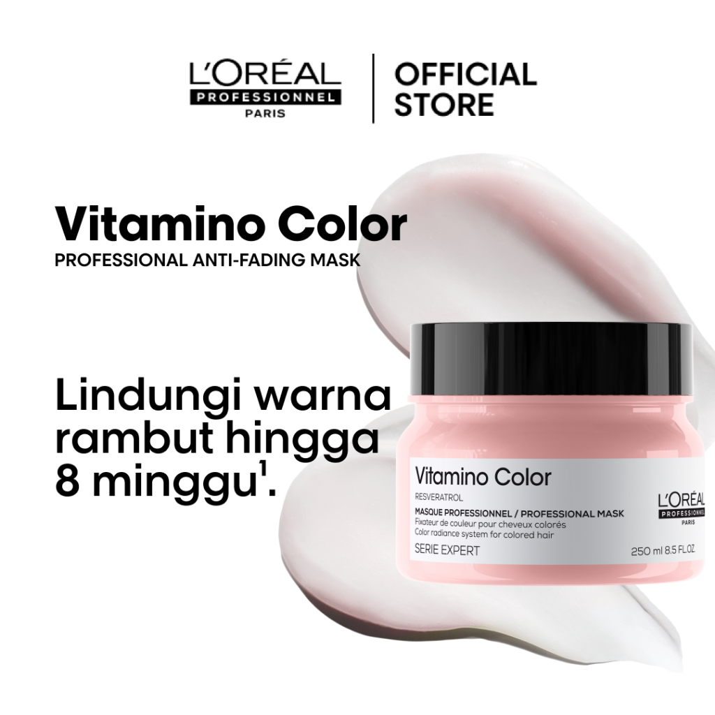 Serie Expert Vitamino Color Hair Mask 250 ml Untuk Rambut Diwarnai & Lebih Berkilau by L'Oreal Profe