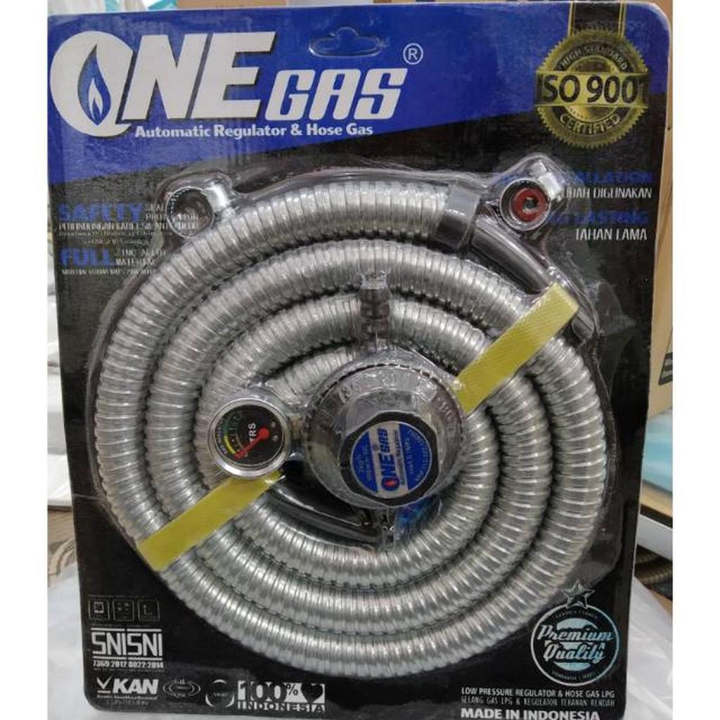 REGULATOR ONE GAS+SELANG - PREMIUM QUALITY - ORIGINAL