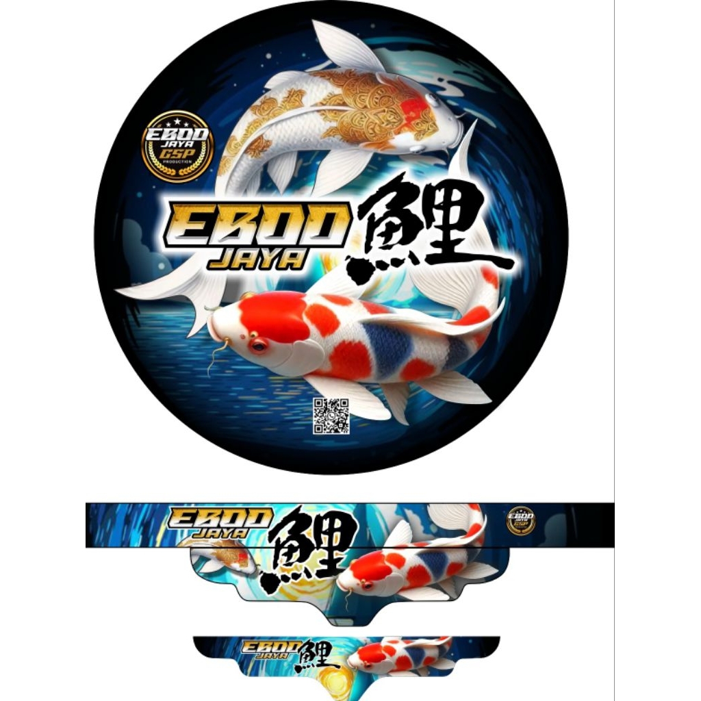 sticker decal sangkar burung murai NO2 motip koi