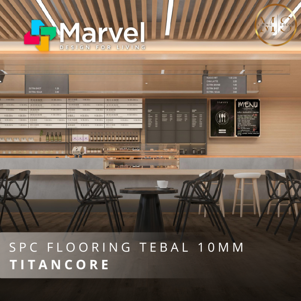 Lantai SPC  Tebal 10 mm Titancore Series by MARVEL DANESON