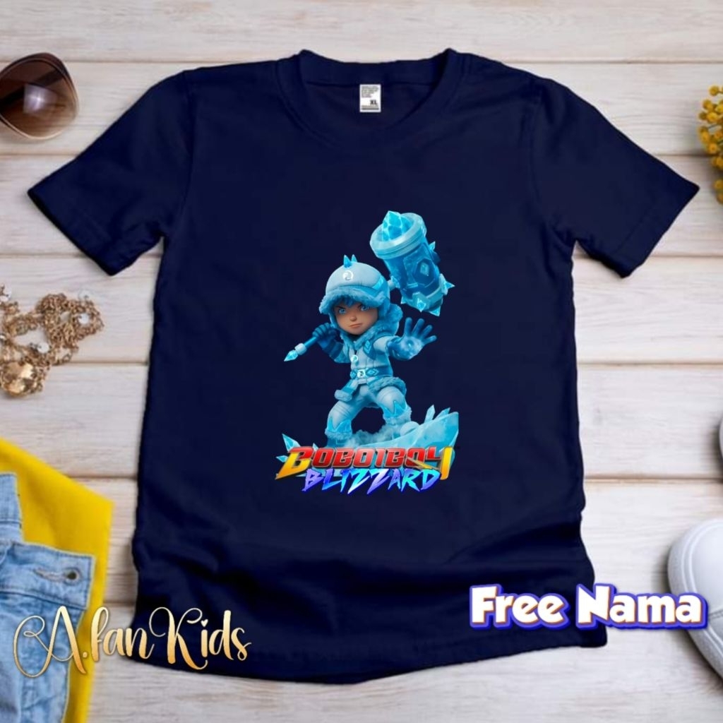 baju boboiboy blizzard kaos anak