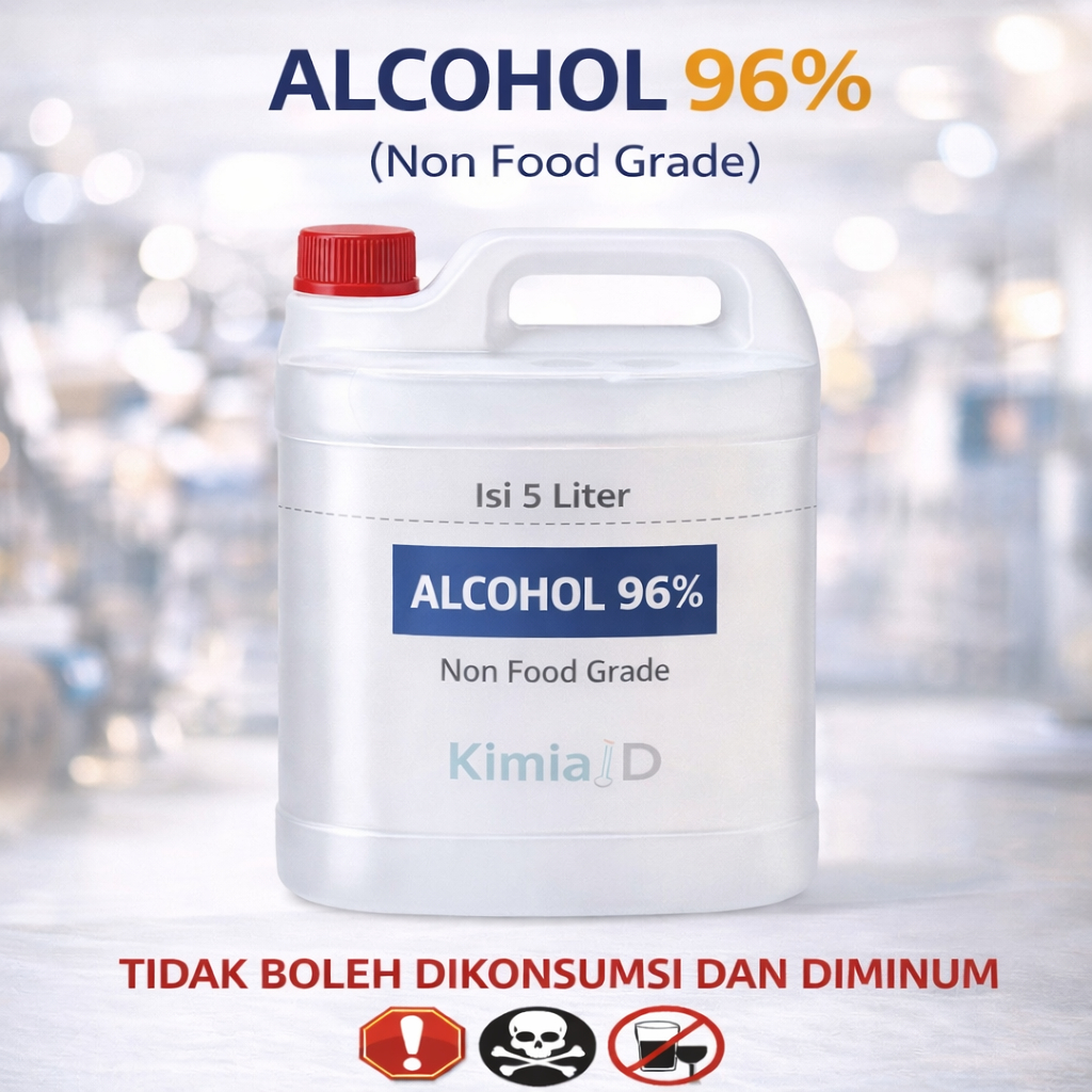 Alkohol 96% 5 Liter - Alkohol 96 Persen - Alkohol Pembersih - Sterilisasi - Obat Luka - Disinfektan