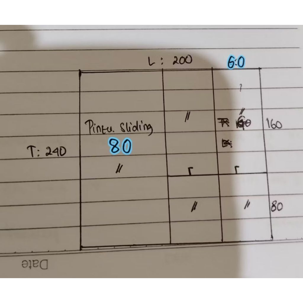 1set pintu alumunium sliding/pintu geser gendong jendela 2 daun bawah kaca mati ukuran 200x240 free 