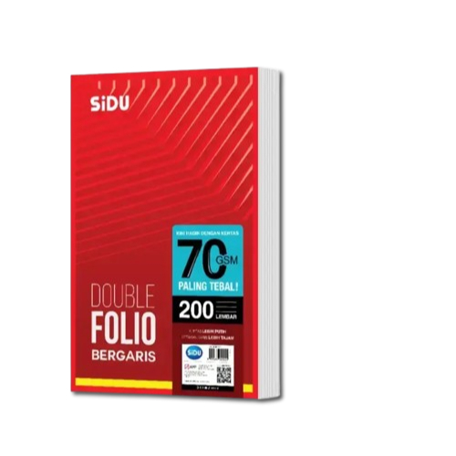 SIDU Double Folio Bergaris 200 lembar SIDU 70 GSM 1Pack Murah
