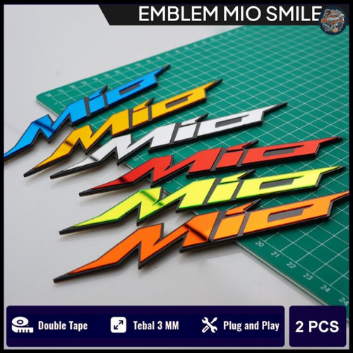 EMBLEM MIO TIMBUL 3D AKRILIK | LOGO MIO SPORTY | STIKER PREMIUM YAMAHA