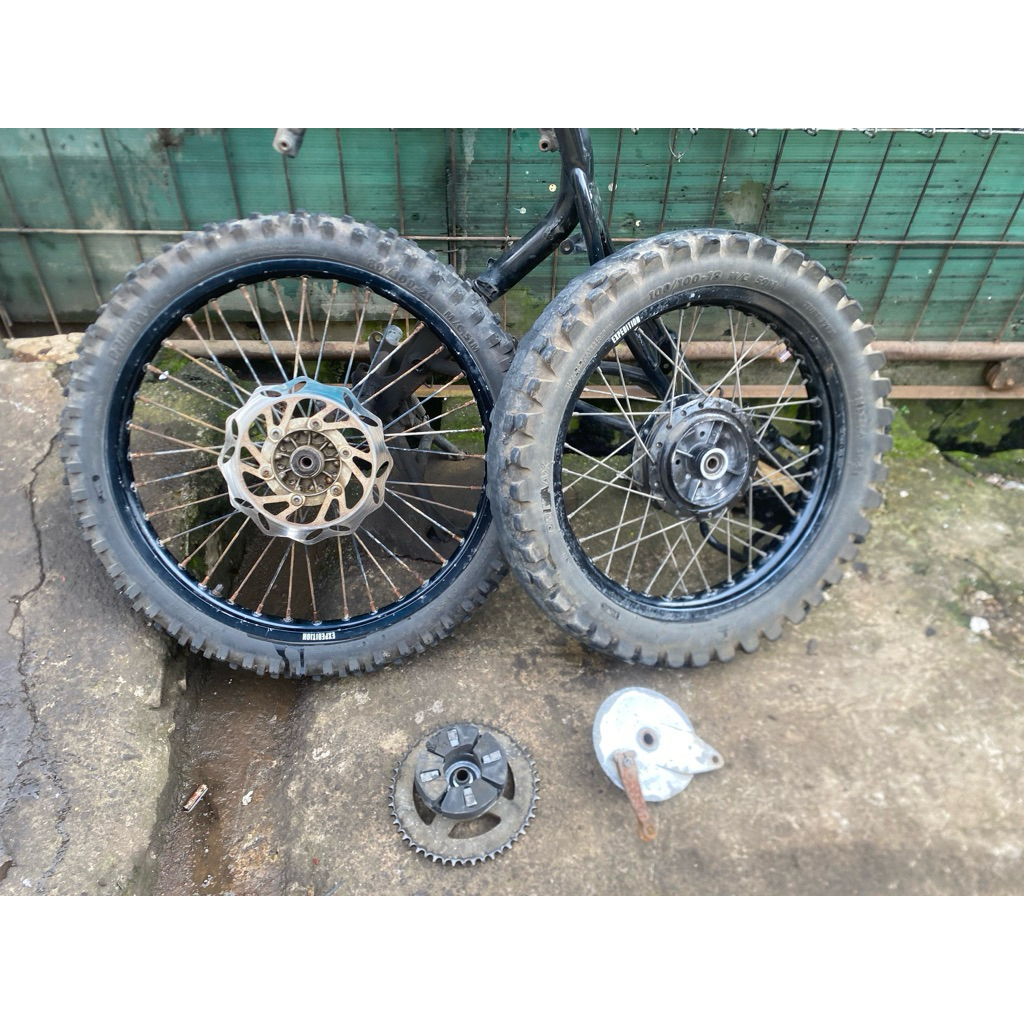 velg set 21-18 tromol depan klx belakng rx king ring expedition