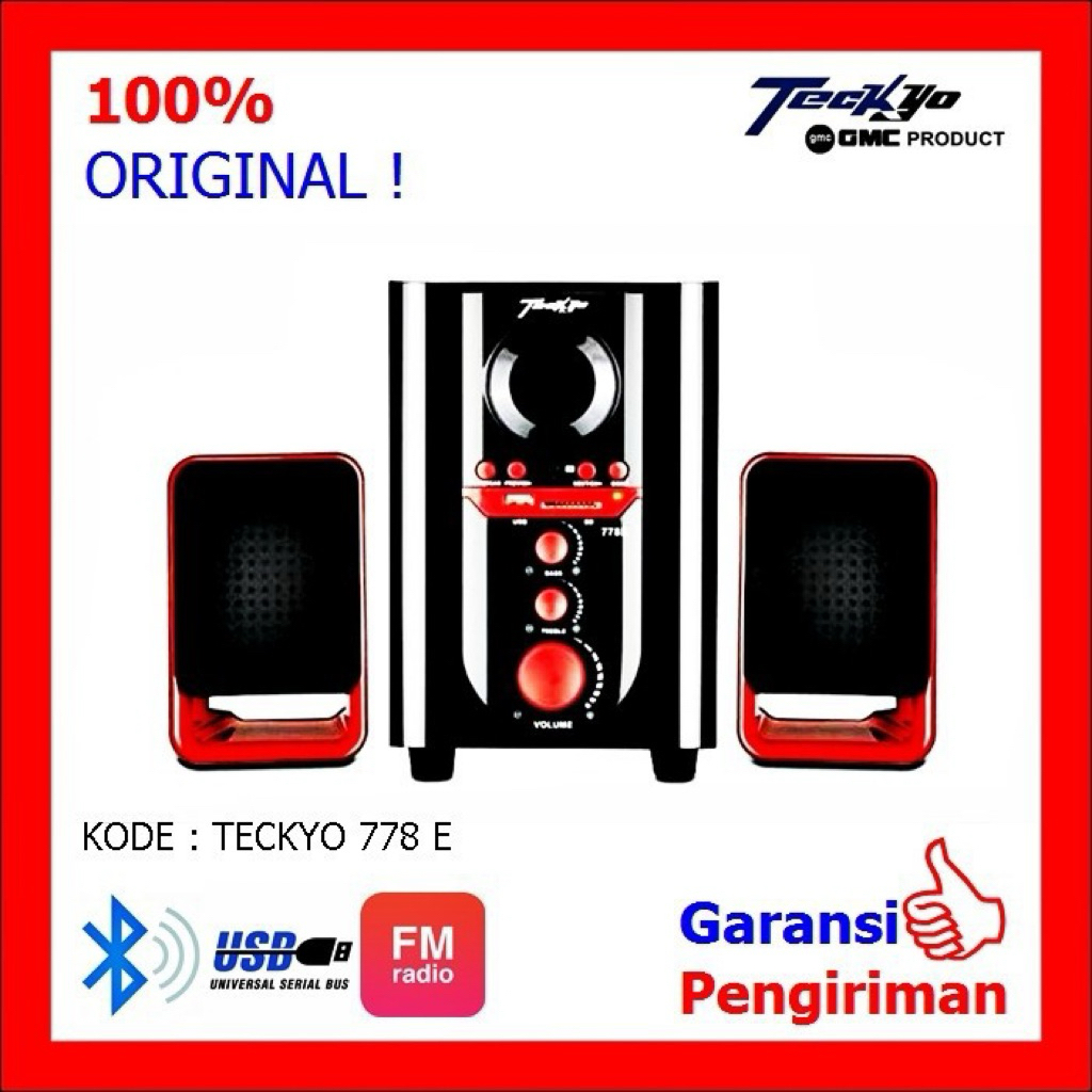 Speaker Aktif GMC Teckyo 778E Bluetooth Subwoofer Bass Suara Mantap