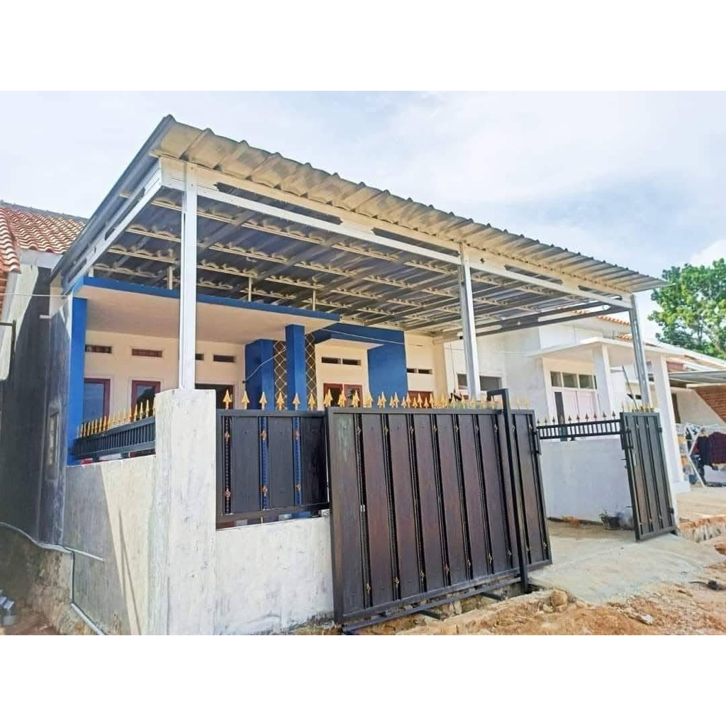 Kanopi baja ringan atap spandek pasir harga permeter all,in