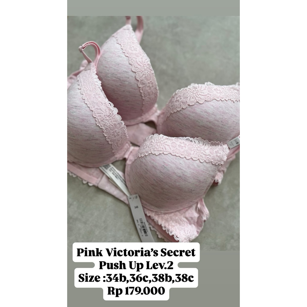 Pink Victoria's Secret Push Up Tyuzu Bra