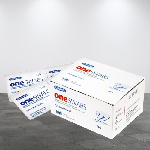 ONEMED alkohol swab steril 100 pcs / kapas alkohol steril
