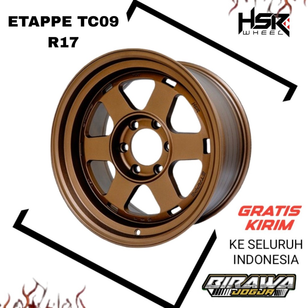 velg hilux triton strada ring 17 warna bronze - pelek ring 17 merek hsr wheel type etappe palang