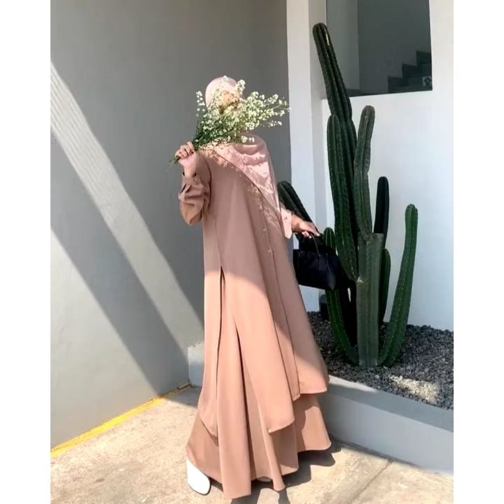 One set rok tunik crinkle setelan terbaru wanita dewasa