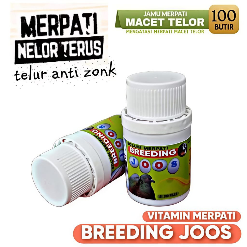PROMO  JAMU MERPATI MACET TELOR BREEDING JOOS ISI 100 BUTIR obat susah bertelur vitamin merpati supl