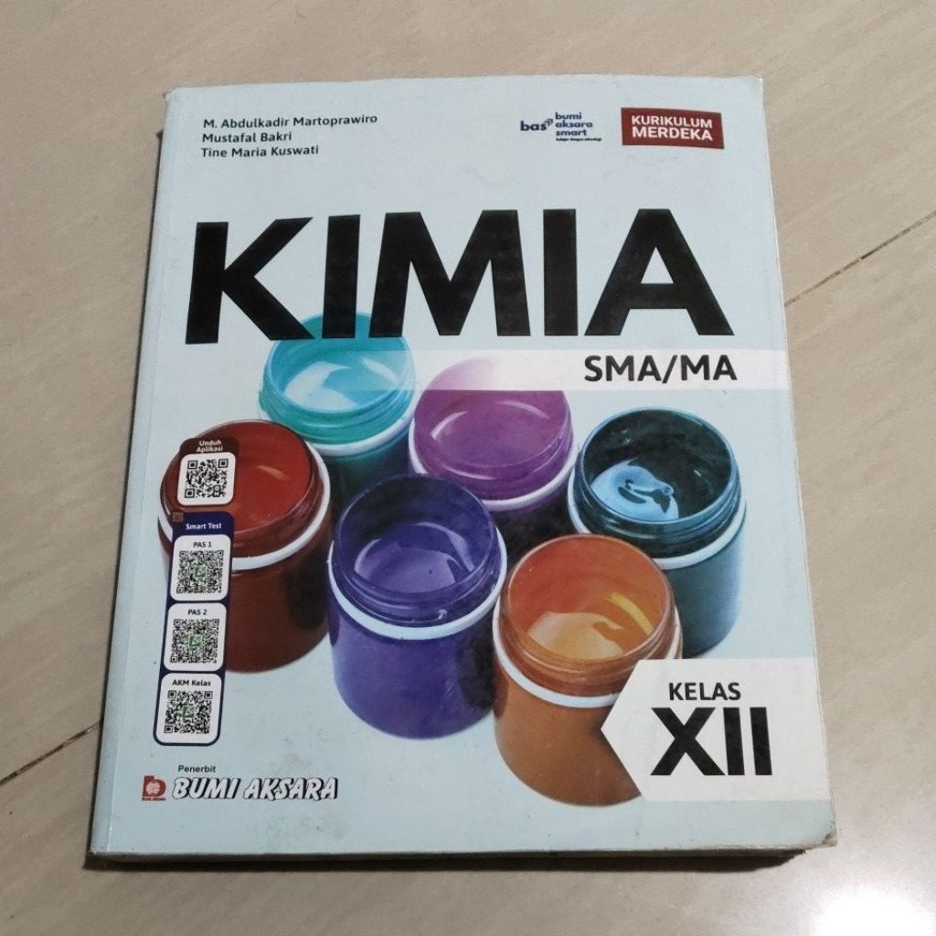 BUKU ORI BUKU KIMIA SMA KELAS XII/3/12 PENERBIT BUMI AKSARA KURIKULUM MERDEKA
