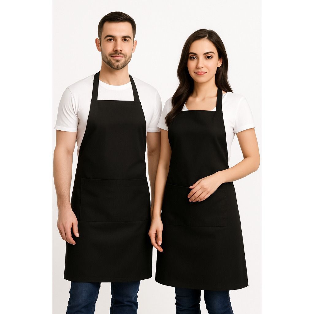 Shoporenku Celemek Masak Polos / Apron Masak / Celemek / Celemek / Apron