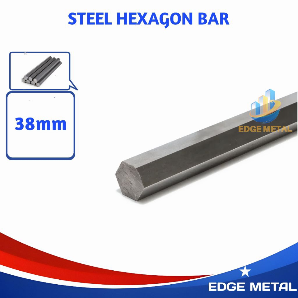 AS BESI HEXAGON  38MM | AS BESI SEGI ENAM PER 1CM