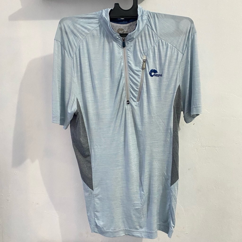 Preloved Kaos Dry-fit Jersey Nepa Sz L logo Bordir Bahan adem saat nyaman di pakai | kualitas mulus 