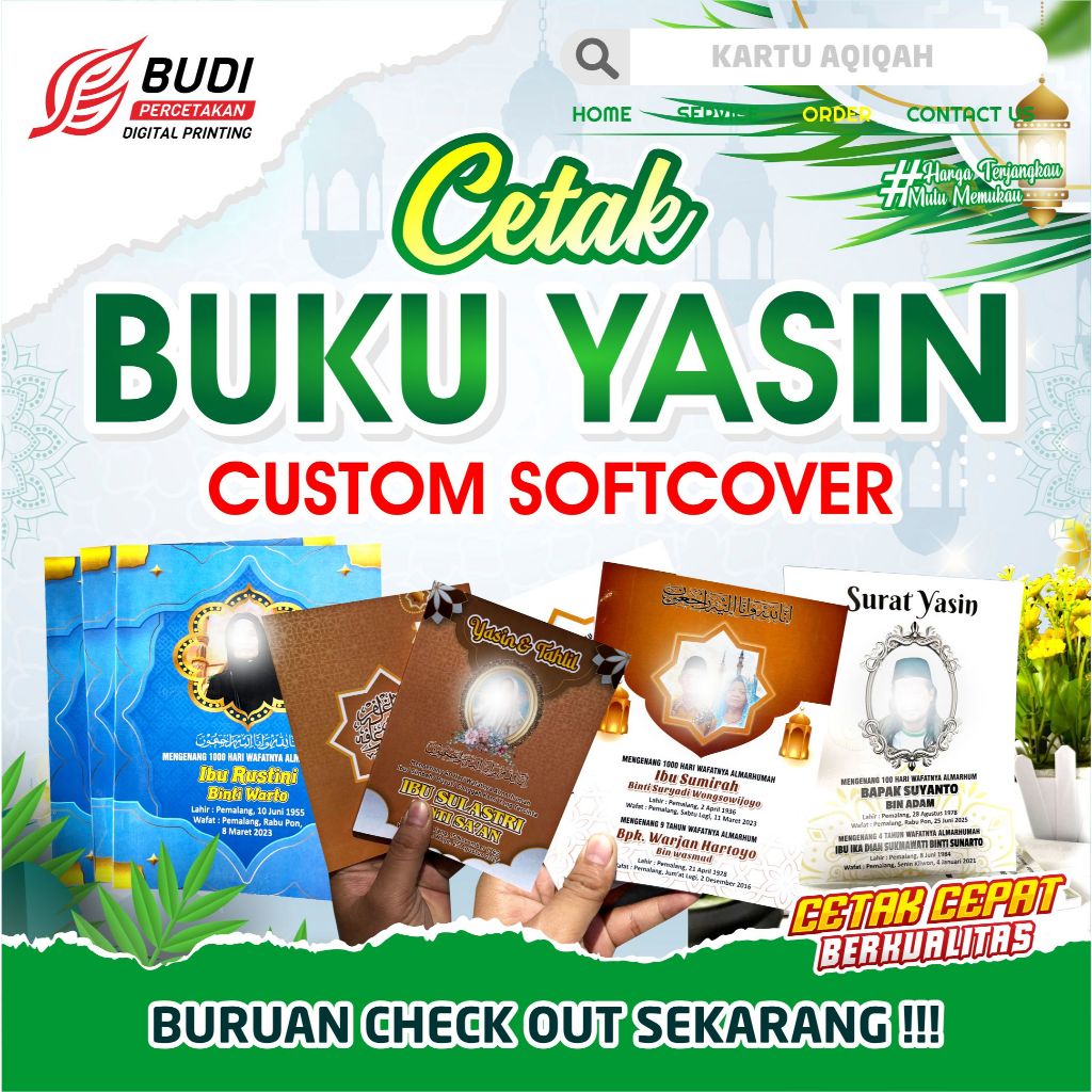 Cetak Yasin Custom I Cetak Buku Yasin dan Tahlil I Cetak Yasin 40 Hari / 100 Hari