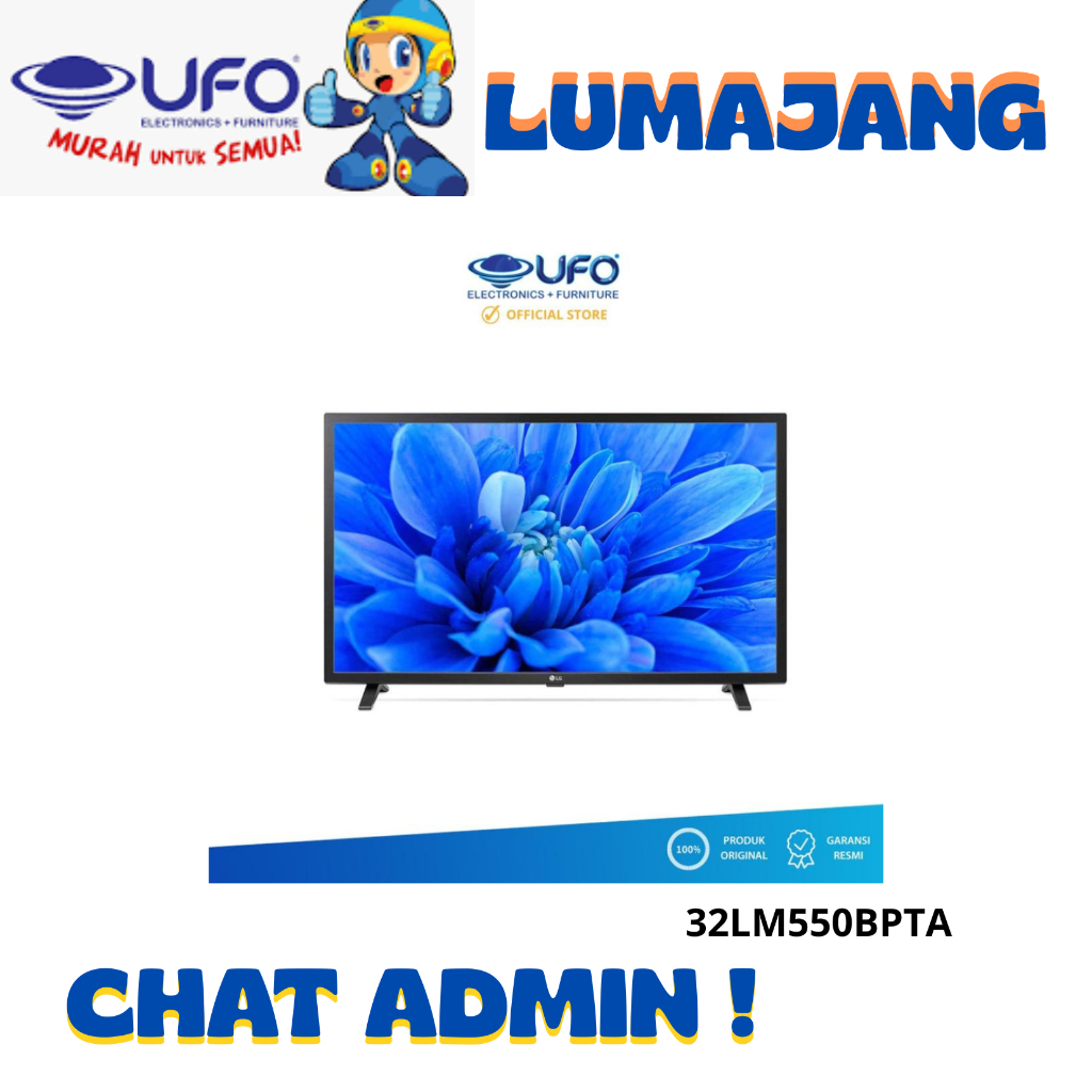 Televisi LG 32LM550BPTA Televisi HD 32 Inch HD TV Dynamic Color Enhancer USB Movie |- Hitam