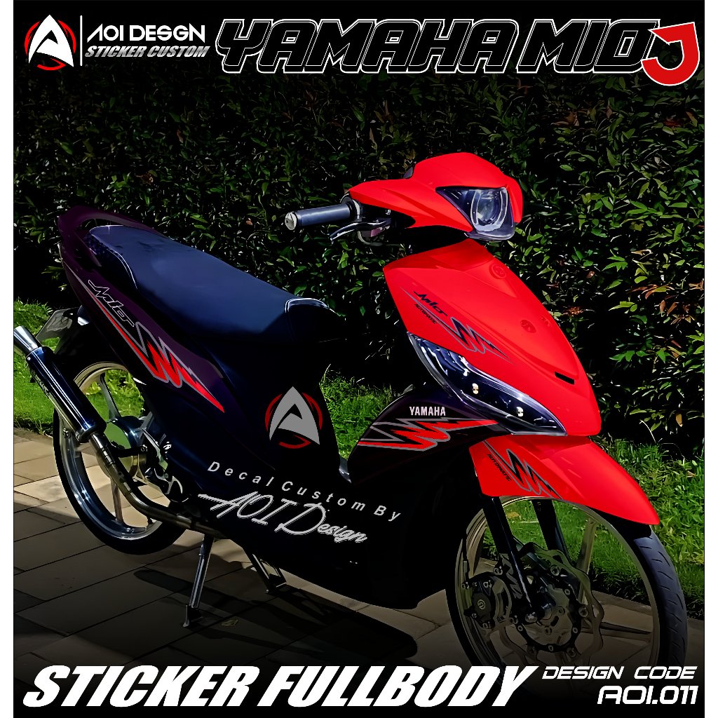 (COD) Decal Mio J Full Body Stiker Mio J Variasi Full Body Striping Mio J Variasi Keren Mio J 2012 2