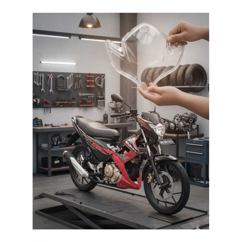 MIKA KACA LAMPU DEPAN SATRIA FU SATRIA FU 150 SATRIA FU FI THUNDER VR