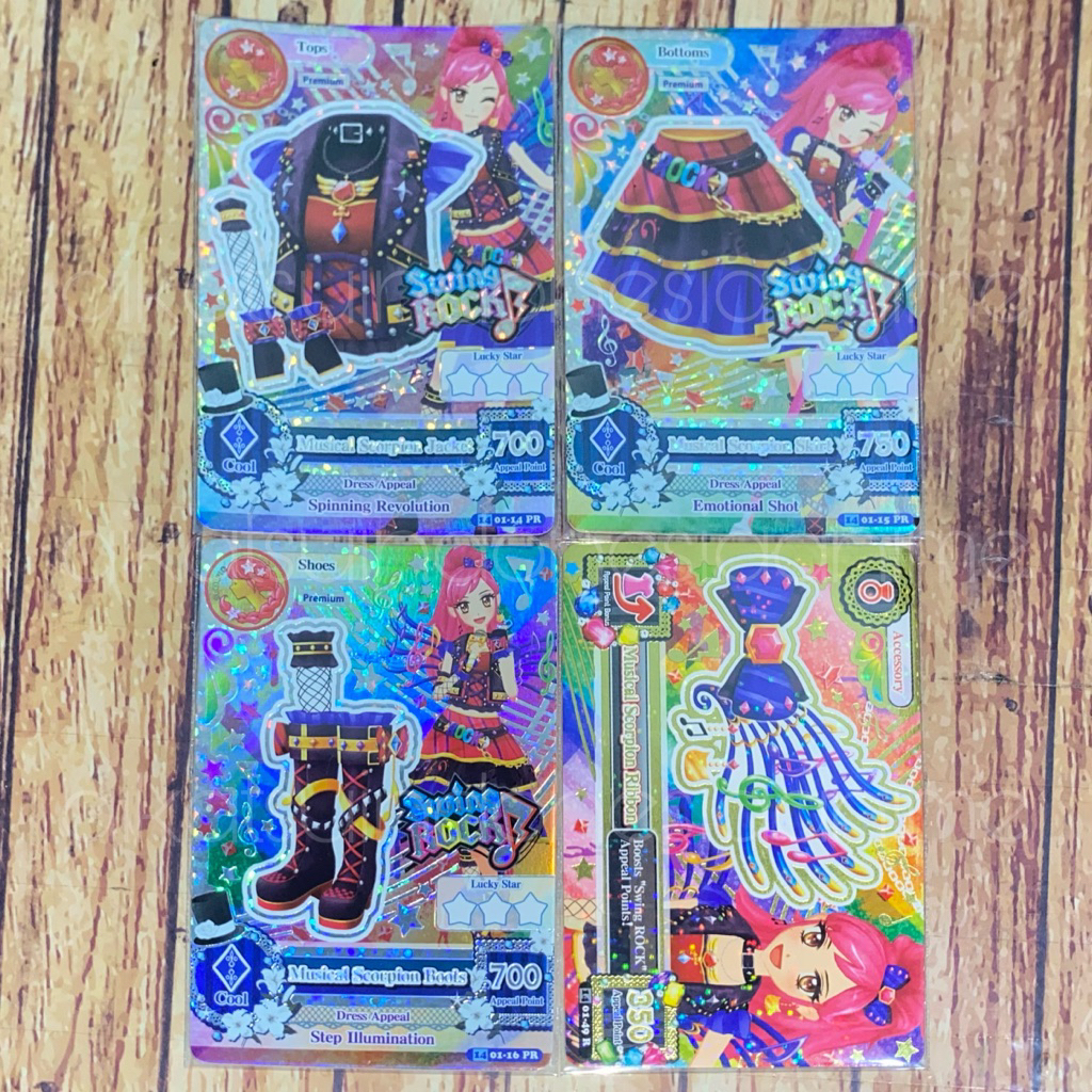 Aikatsu Seira Otoshiro Constellation Premium 01 Swing Rock Musical Scorpion Set with Acc