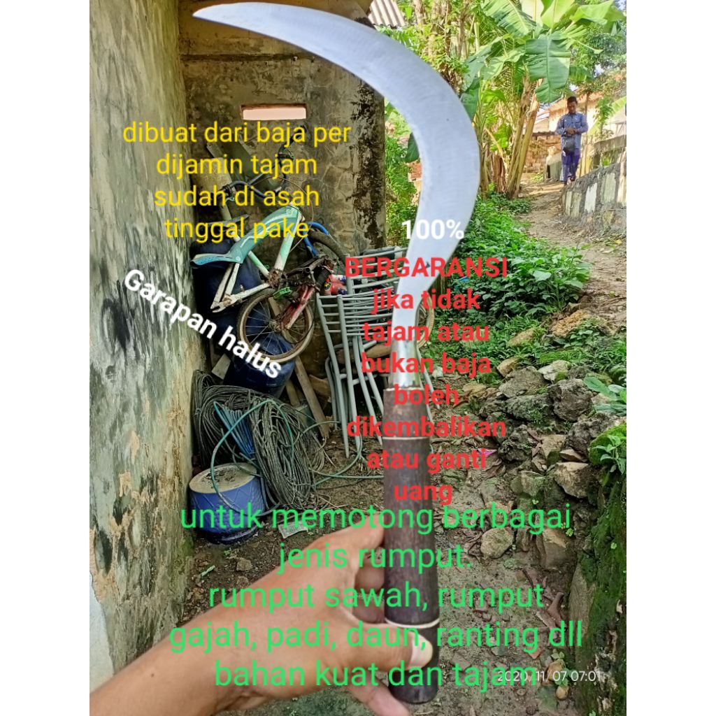 sabit rumput padi jagung baja per buatan pande madura