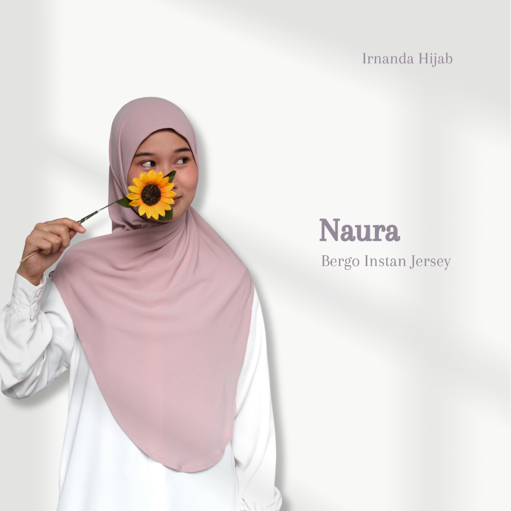 Irnanda Hijab - Naura Bergo Instant Malay Jersey Premium Anti tembem