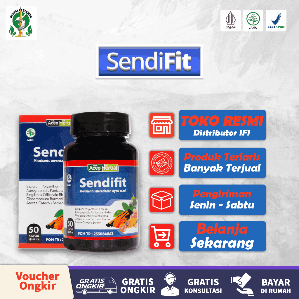 Obat Herbal SendiFit - Herbal Untuk Meredakan Nyeri Sendi & Nyeri Tulang - Herbal Pahlawan Official