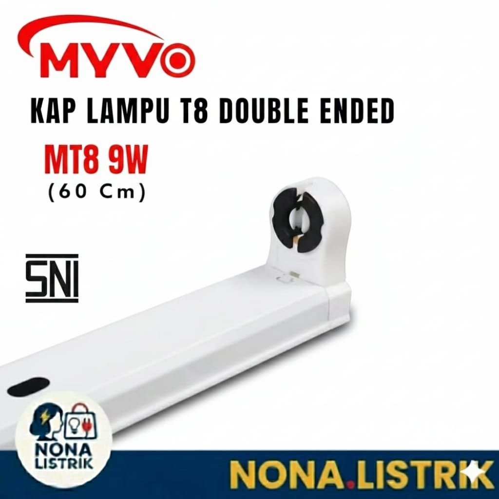 Kap Lampu Neon TL T8 LED 9W 60CM Myvo